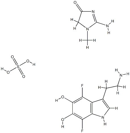 4,7-difluoro-5,6-dihydroxytryptamine creatinine分子式结构图