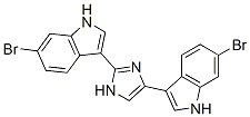 2,4-Bis(6-bromo-1H-indol-3-yl)-1H-imidazole分子式结构图