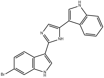 2-(6-Bromo-1H-indol-3-yl)-4-(1H-indol-3-yl)-1H-imidazole分子式结构图