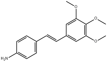 (E)-4-(3,4,5-Trimethoxystyryl)aniline分子式结构图