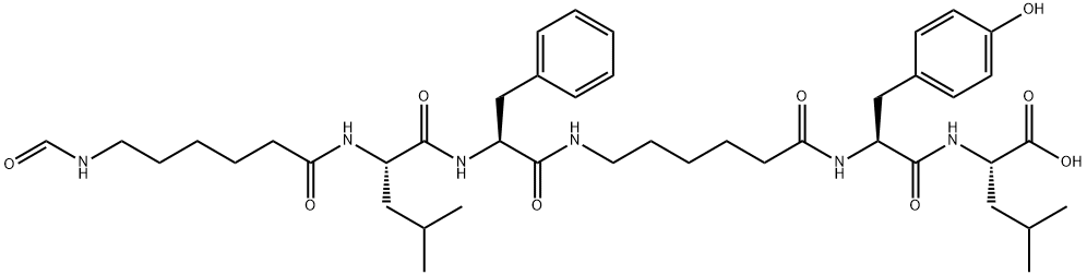 formyl-aminohexyl-leucyl-phenylalanyl-aminohexyl-tyrosyl-phenylalanine分子式结构图