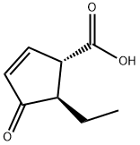 2-Cyclopentene-1-carboxylicacid,5-ethyl-4-oxo-,trans-(9CI)分子式结构图