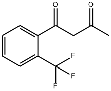 1-(2-TRIFLUOROMETHYL-PHENYL)-BUTANE-1,3-DIONE分子式结构图