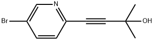 5-BROMO-2-(3-METHYL-3-HYDROXY-1-BUTYNYL)PYRIDINE分子式结构图