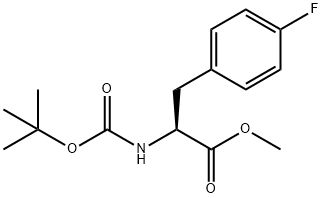 (S)-2-((叔丁氧基羰基)氨基)-3-(4-氟苯基)丙酸甲酯分子式结构图