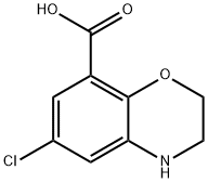 6-氯-3,4-二氢-2H-苯并[B][1,4]噁嗪-8-羧酸分子式结构图