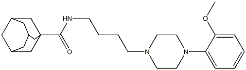 4-(4-(1-adamantanecarboxamido)butyl)-1-(2-methoxyphenyl)piperazine分子式结构图