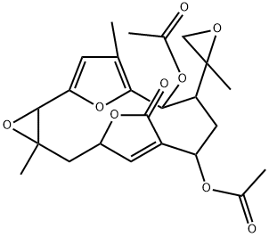 (2R,4R,6R,10S,12R,13R)-10,13-Bis(acetyloxy)-4,15-dimethyl-12-(2-methyloxiran-2-yl)-3,7,17-trioxatetracyclo[12.2.1.16,9.02,4]octadeca-9(18),14,16(1)-trien-8-one分子式结构图