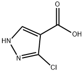 3-氯- 4 -羧酸-1H-吡唑分子式结构图