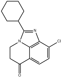 9-氯-2-环己基-4H-咪唑并[4,5,1-IJ]喹啉-6(5H)-酮分子式结构图