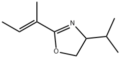 Oxazole, 4,5-dihydro-4-(1-methylethyl)-2-(1-methyl-1-propenyl)-, (E)- (9CI)分子式结构图