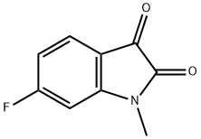 6-氟-1-甲基吲哚啉-2,3-二酮分子式结构图