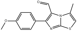 6-(4-甲氧基苯基)-3-甲基咪唑并[2,1-B]噻唑-5-甲醛分子式结构图