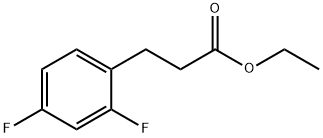 3-(2,4-DIFLUORO-PHENYL)-PROPIONIC ACID ETHYL ESTER分子式结构图