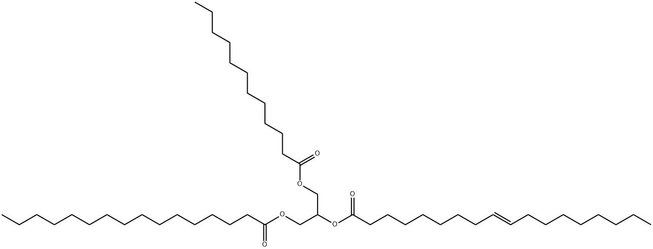 1-LAUROYL-2-ELAIDOYL-3-PALMITOYL-RAC-*GL YCEROL分子式结构图