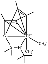 二甲基甲硅烷(叔丁基氨基)四甲基环戊二烯基二甲基钛分子式结构图