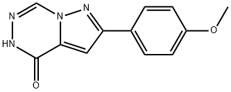 2-(4-甲氧基苯基)吡唑并[1,5-D][1,2,4]三嗪-4(5H)-酮分子式结构图