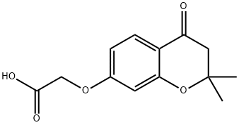 2-((2,2-二甲基-4-氧杂色满-7-基)氧基)乙酸分子式结构图