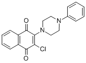 2-CHLORO-3-(4-PHENYLPIPERAZINO)NAPHTHOQUINONE分子式结构图