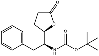 [(1S)-2-Phenyl-1-[(2R)-tetrahydro-5-oxo-2-furanyl]ethyl]carbaMic Acid 1,1-DiMethyethyl Ester分子式结构图