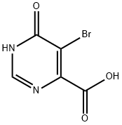 5-BroMo-6-hydroxypyriMidine-4-carboxylic acid分子式结构图