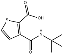 2-[(tert-butylaMino)carbonyl]thiophene-3-carboxylic acid分子式结构图