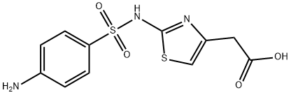 2-[[(4-氨基苯基)磺酰基]氨基]-4-噻唑乙酸分子式结构图