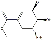 1-Cyclohexene-1-carboxylicacid,5-amino-3,4-dihydroxy-,methylester,[3R-分子式结构图