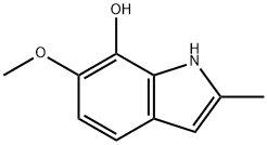 1H-Indol-7-ol,6-methoxy-2-methyl-(9CI)分子式结构图