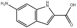 6-氨基-1H-吲哚-2-羧酸分子式结构图