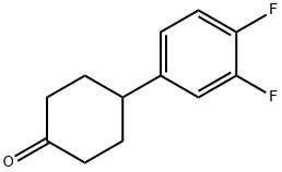 4-(3,4-二氟苯基)环己酮分子式结构图