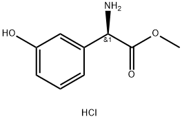 R-3-羟基苯甘氨酸甲酯盐酸盐分子式结构图