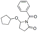 1-benzoyl-5-cyclopentyloxy-pyrrolidin-2-one分子式结构图