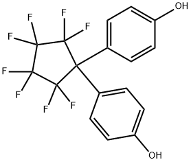 1,1-Bis-(4-hydroxyphenyl)-octafluorocyclopentane分子式结构图