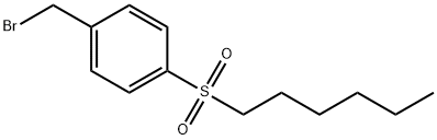 1-(溴甲基)-4-(己基磺酰基)苯分子式结构图