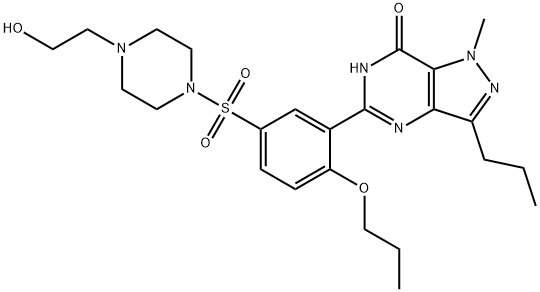 丙氧苯基羟基豪莫西地那非分子式结构图