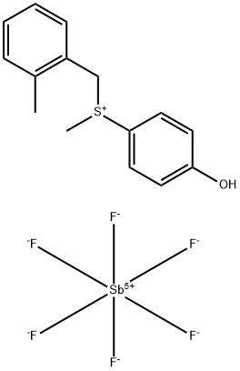 (4-羟苯基)甲基(2-甲基苄基)硫鎓六氟锑酸盐分子式结构图