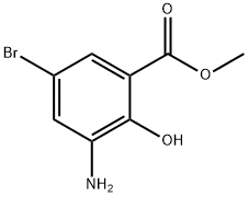 3-氨基-5-溴-2-羟基苯甲酸甲酯分子式结构图