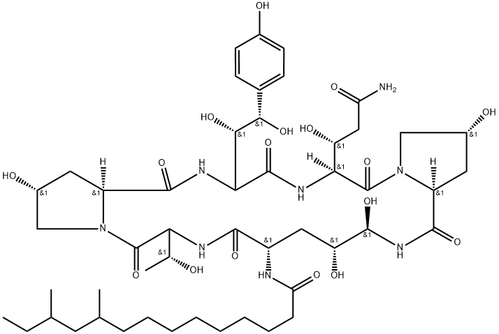 卡泊芬净PNEUMOCANDIN CO杂质分子式结构图