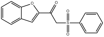 1-(1-benzofuran-2-yl)-2-(phenylsulfonyl)ethanone分子式结构图