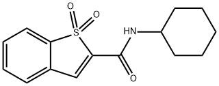 Benzobthiophene-2-carboxamide, N-cyclohexyl-, 1,1-dioxide分子式结构图