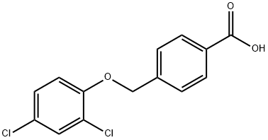 4-[(2,4-二氯苯氧基)甲基]苯甲酸分子式结构图
