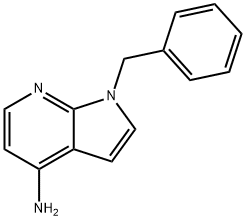 1-苄基-1H-吡咯并[2,3-B]吡啶-4-胺分子式结构图