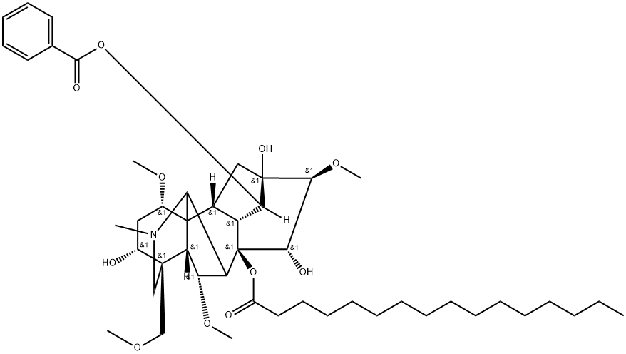 Benzoylmesaconine-7-Palmitate分子式结构图