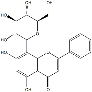 白杨素 8-C-葡萄糖苷分子式结构图