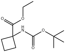 BOC-1-氨基环丁烷羧酸乙酯分子式结构图