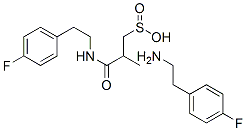 2-(4-fluorophenyl)ethanamine, 2-[2-(4-fluorophenyl)ethylcarbamoyl]prop ane-1-sulfinic acid分子式结构图