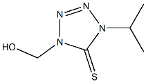 5H-Tetrazole-5-thione,1,4-dihydro-1-(hydroxymethyl)-4-(1-methylethyl)-(9CI)分子式结构图