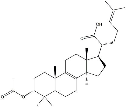 3-Α-乙酰氧基-羊毛甾-8,24-二烯-21-酸分子式结构图