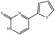 4-(2-噻吩基)嘧啶-2-硫醇分子式结构图